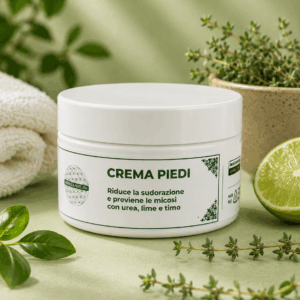 Crema Piedi – Riduce la Sudorazione e Previene le Micosi con Urea, Lime e Timo